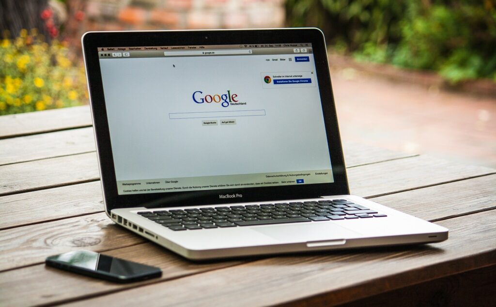 macbook-pro-with-google-search-engine-digital-marketing-trends-shirudigi